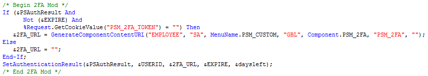 Modified Function Call
