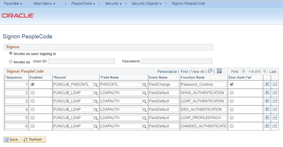 Signon PeopleCode Functions
