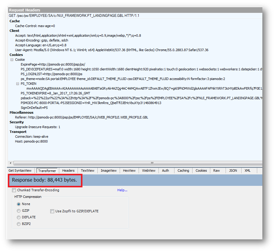 Compression Disabled