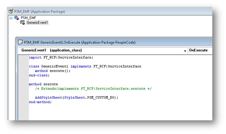 App Class PeopleCode
