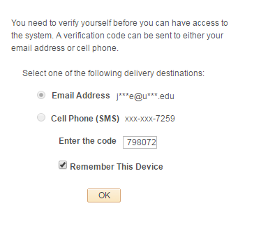 Two-Factor Authentication Page