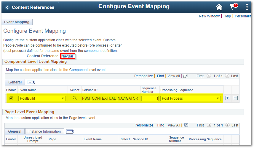 Contextual Nav Event
